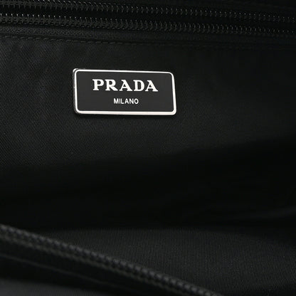 Prada Tessuto Nylon Double Pocket Belt Bag Black 6 of 9