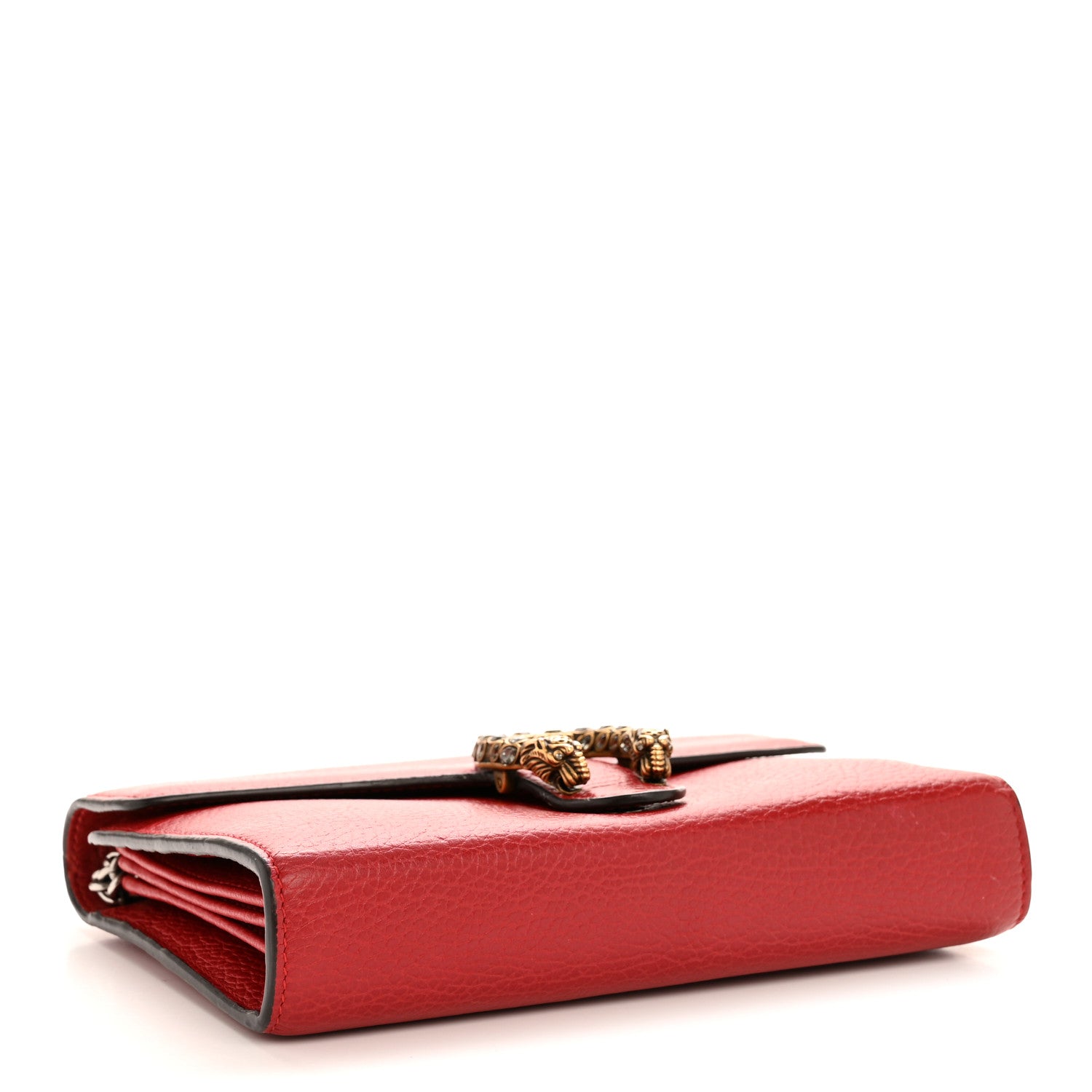 Gucci Calfskin Mini Dionysus Chain Wallet Hibiscus Red 4 of 12