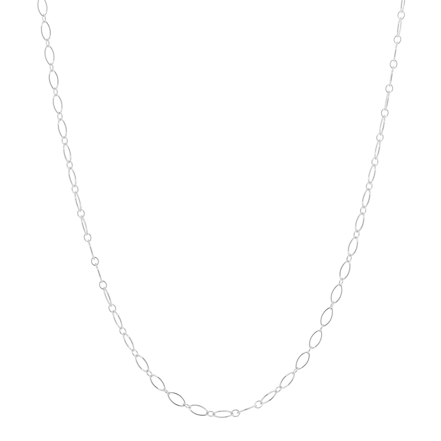 Sterling Silver Oval Link Chain Necklace
