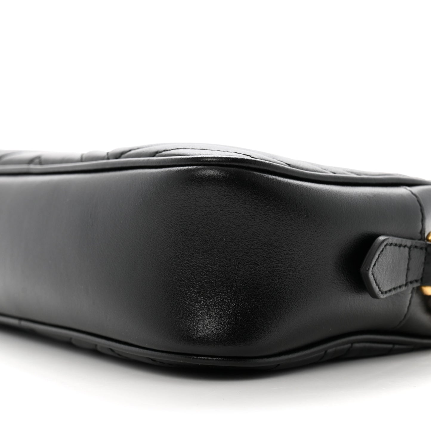 Calfskin Matelasse Small GG Marmont Chain Shoulder Bag Black