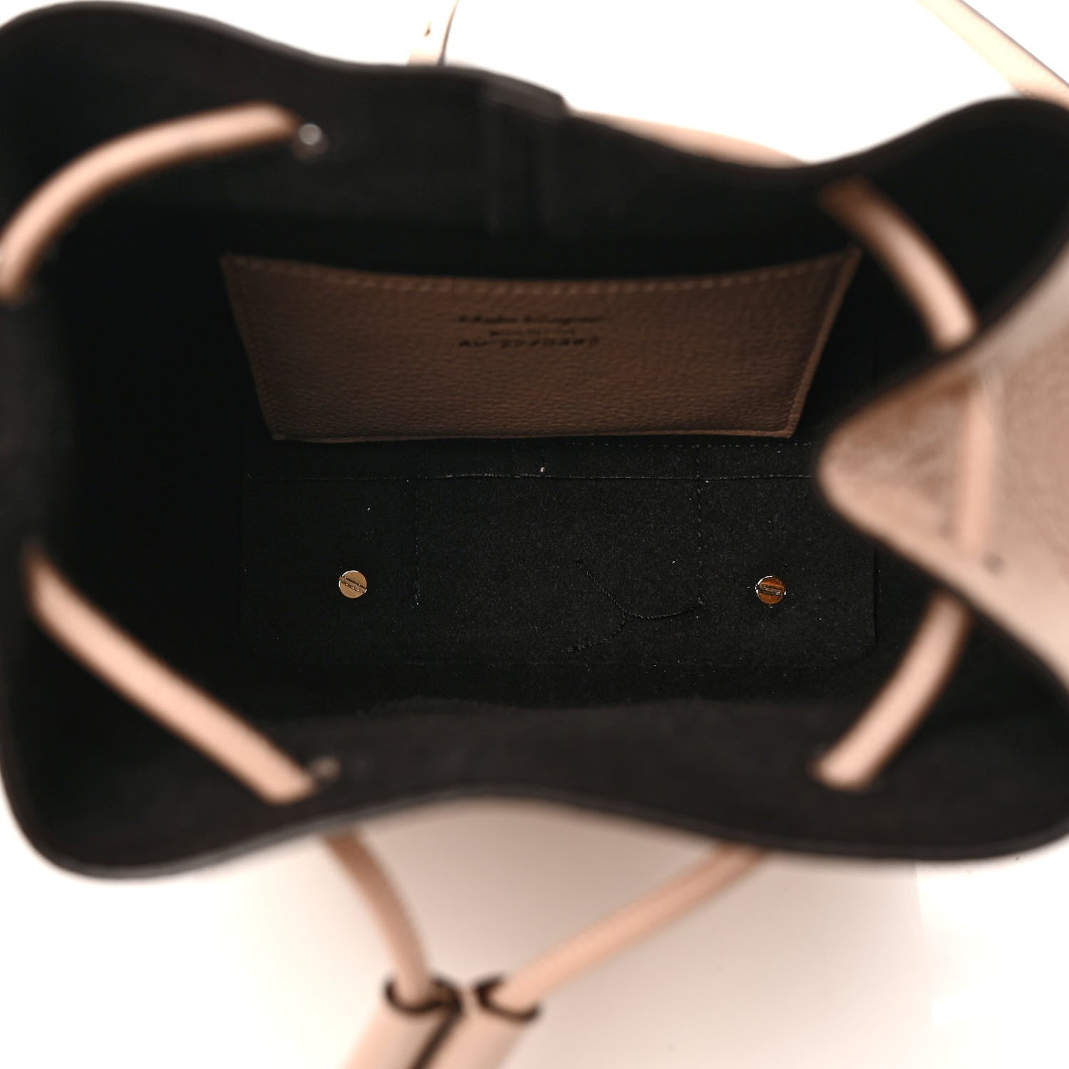Salvatore Ferragamo Grained Calfskin Mini Gancino Bucket Bag Amaretti 5 of 9