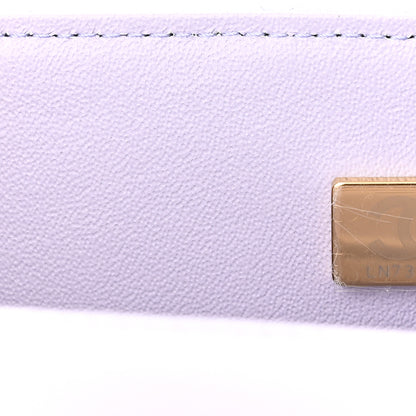 Chanel Lambskin Quilted Mini Top Handle Rectangular Flap Light Purple 6 of 10
