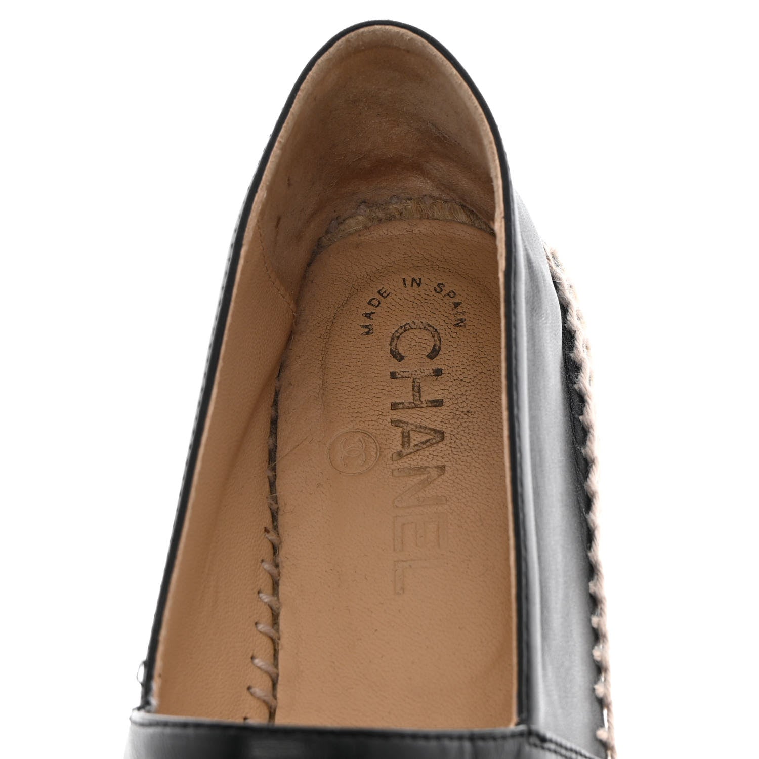 Chanel Lambskin CC Espadrilles 39 Black 9 of 13