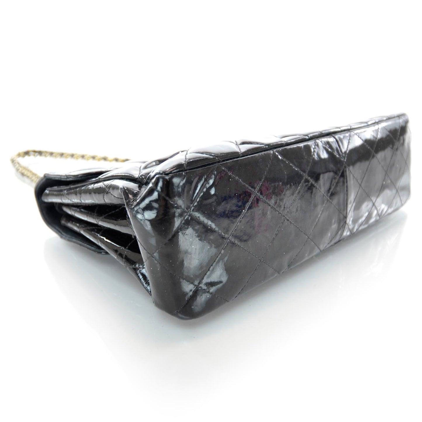 Patent Jumbo Single Flap Black