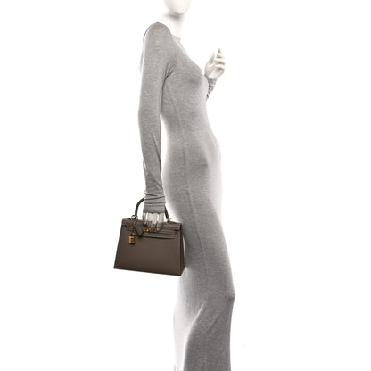 Hermes Epsom Kelly Sellier 25 Etoupe 2 of 13