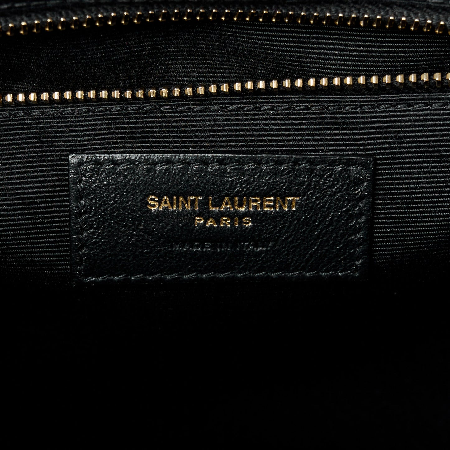 Grain De Poudre Textured Mixed Matelasse Large Triquilt Monogram Satchel Black