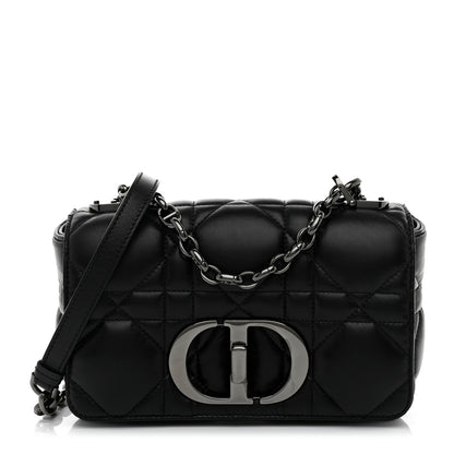 Christian Dior Calfskin Macrocannage Small Caro Bag Black 1 of 10