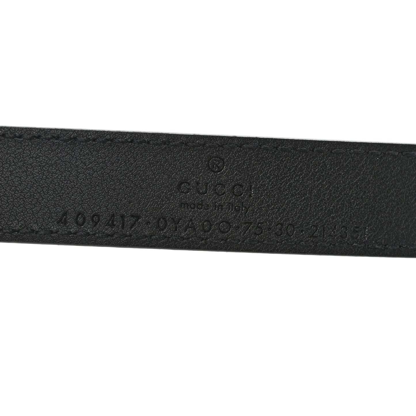 Plutone Calfskin Double G 20mm Belt 75 30 Black
