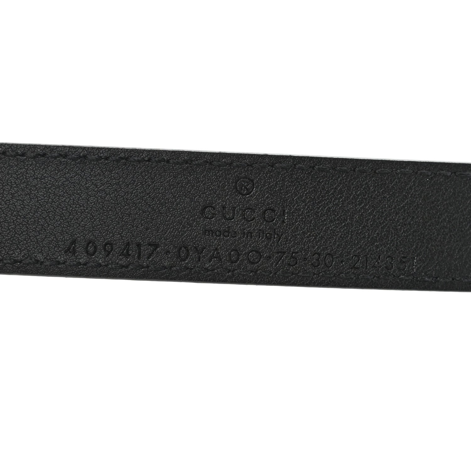 Gucci Plutone Calfskin Double G 20mm Belt 75 30 Black 5 of 5