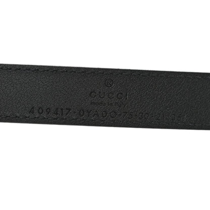 Gucci Plutone Calfskin Double G 20mm Belt 75 30 Black 5 of 5