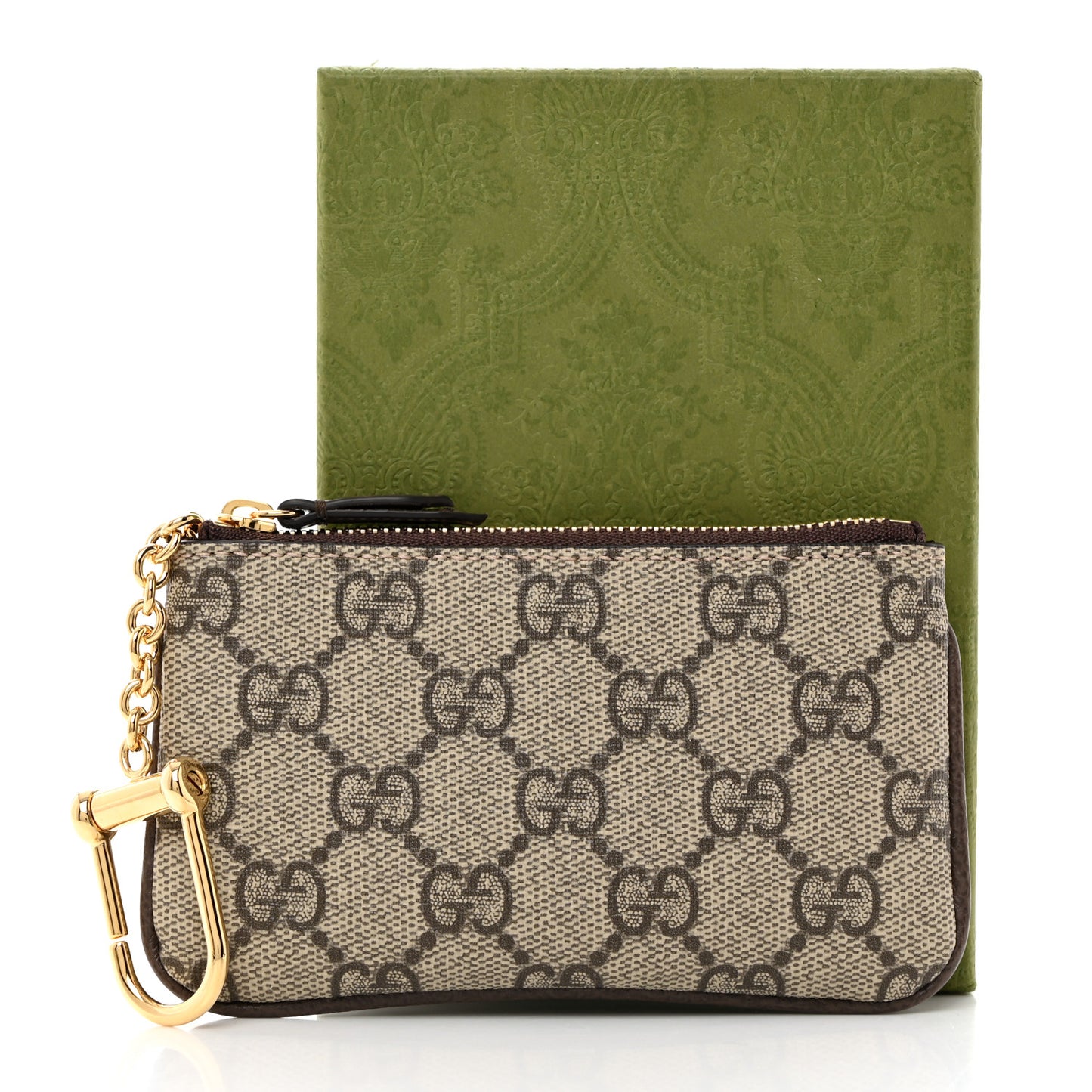 GG Supreme Monogram Key Case Brown