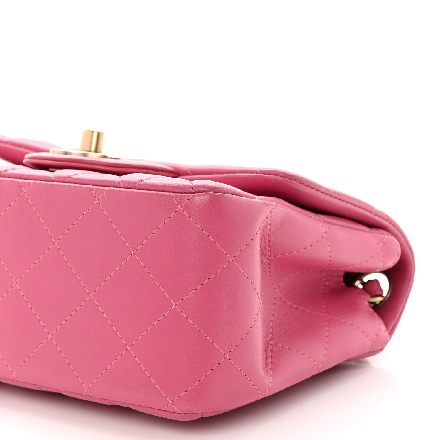 Chanel Lambskin Quilted Mini Square Flap Pink 10 of 12