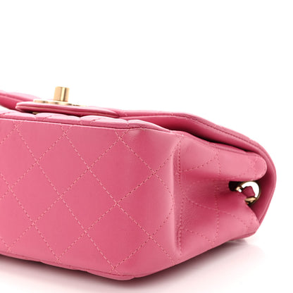 Chanel Lambskin Quilted Mini Square Flap Pink 10 of 12
