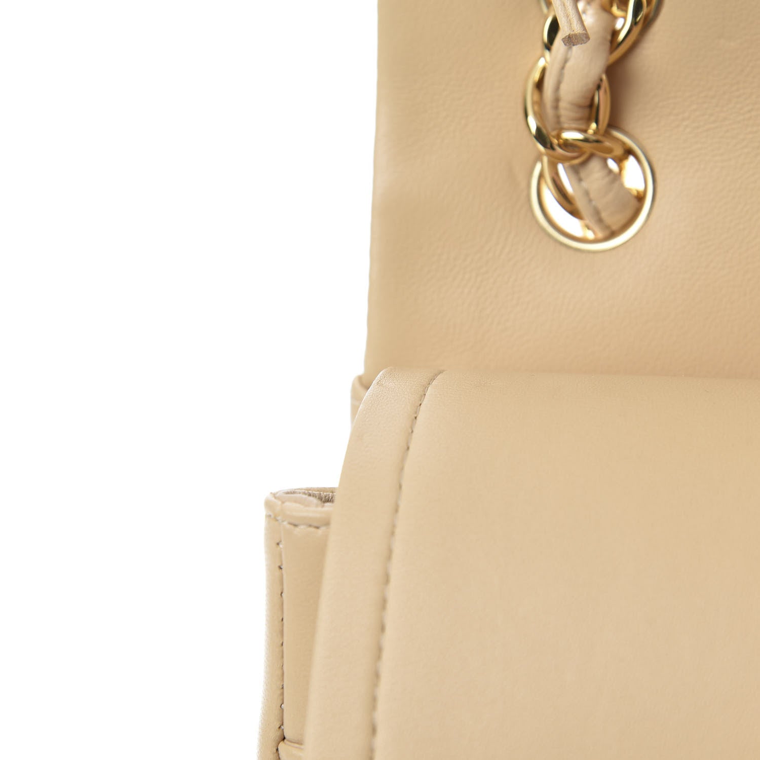 Chanel Lambskin Quilted Jumbo Double Flap Beige Clair 11 of 13