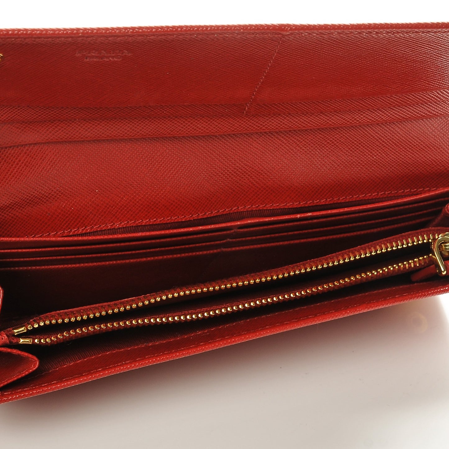 Saffiano Metal Continental Flap Wallet Fuoco