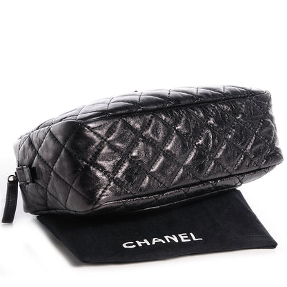 Chanel Metallic Aged Calfskin Quilted Medium Reissue Camera Case Black 4 of 7