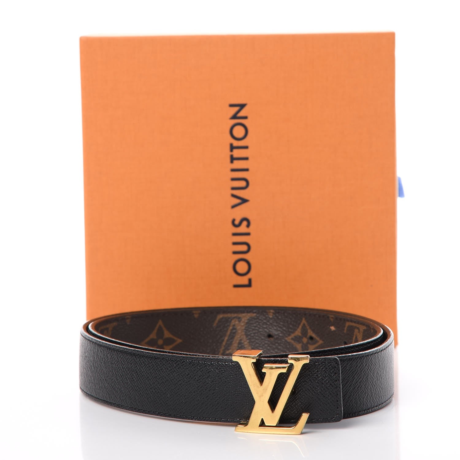 Louis Vuitton Calfskin Monogram 30mm LV Initiales Reversible Belt 80 32 Black 10 of 10