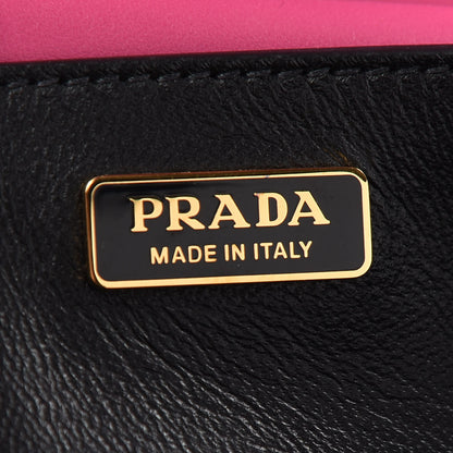 Prada City Calfskin Saffiano Cahier Bag Fuxia Black 6 of 8
