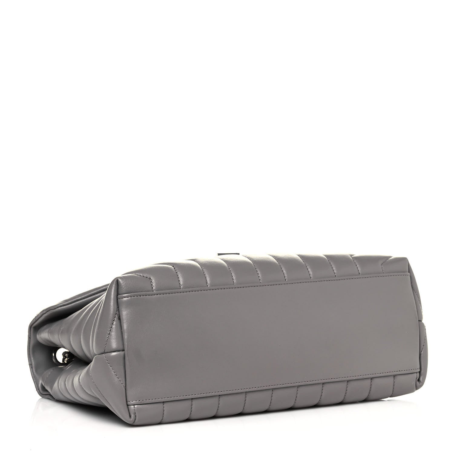 Saint Laurent Calfskin Y Quilted Monogram Medium Loulou Chain Satchel Light Gray 4 of 13