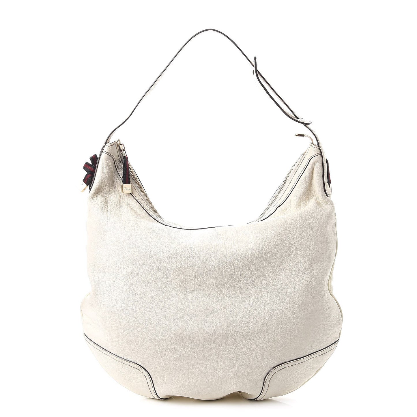 Calfskin Princy Hobo Shoulder Bag White
