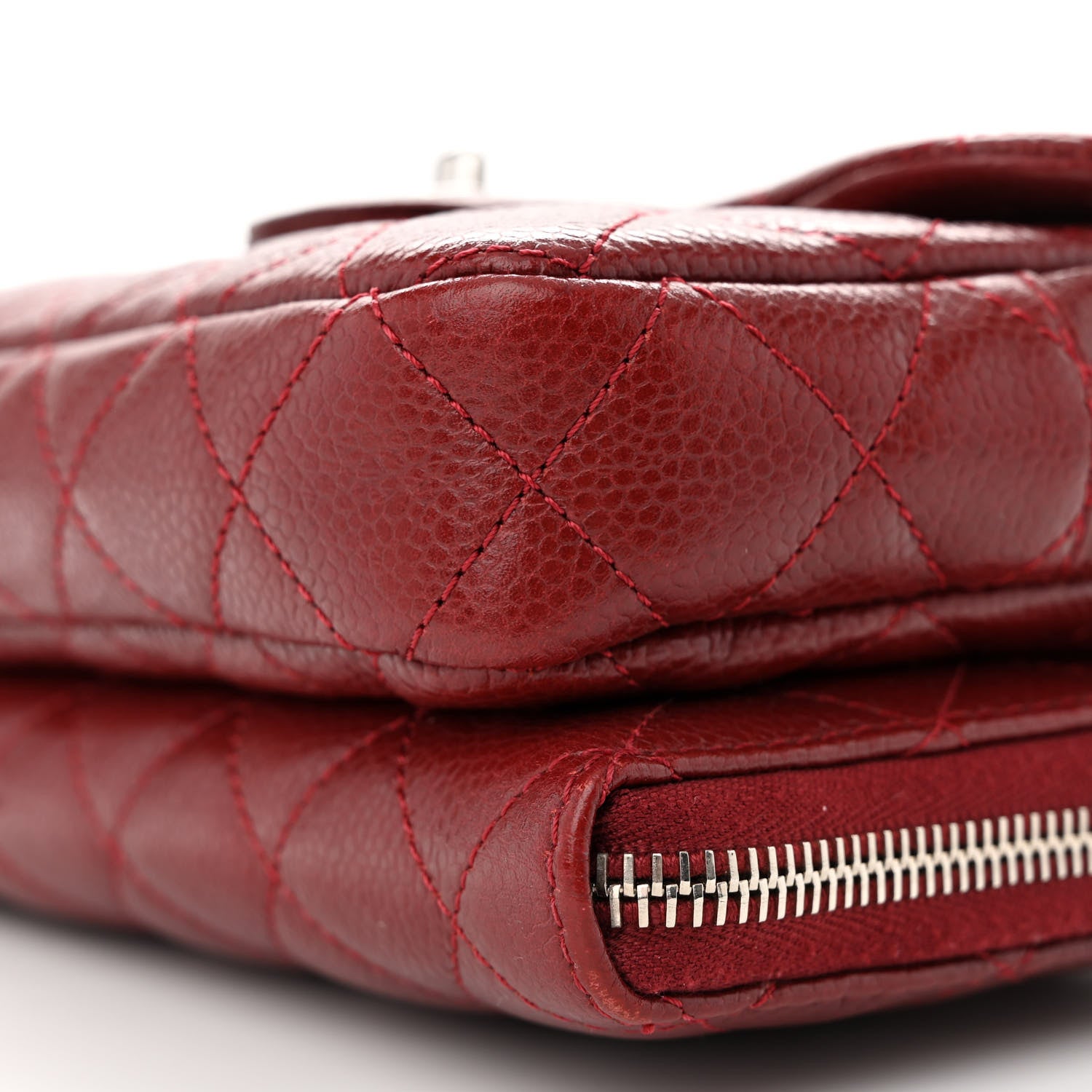 Chanel Caviar Quilted Small Pocket Camera Case Red 10 of 10