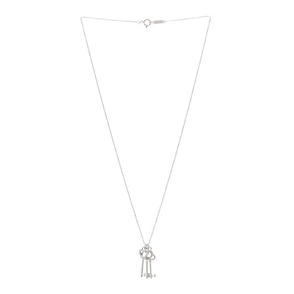 Tiffany Sterling Silver Three Key Pendant Necklace 3 of 4