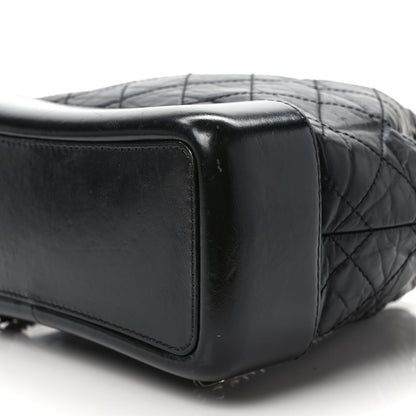 Chanel Aged Calfskin Quilted Small Gabrielle Backpack Black 9 of 9