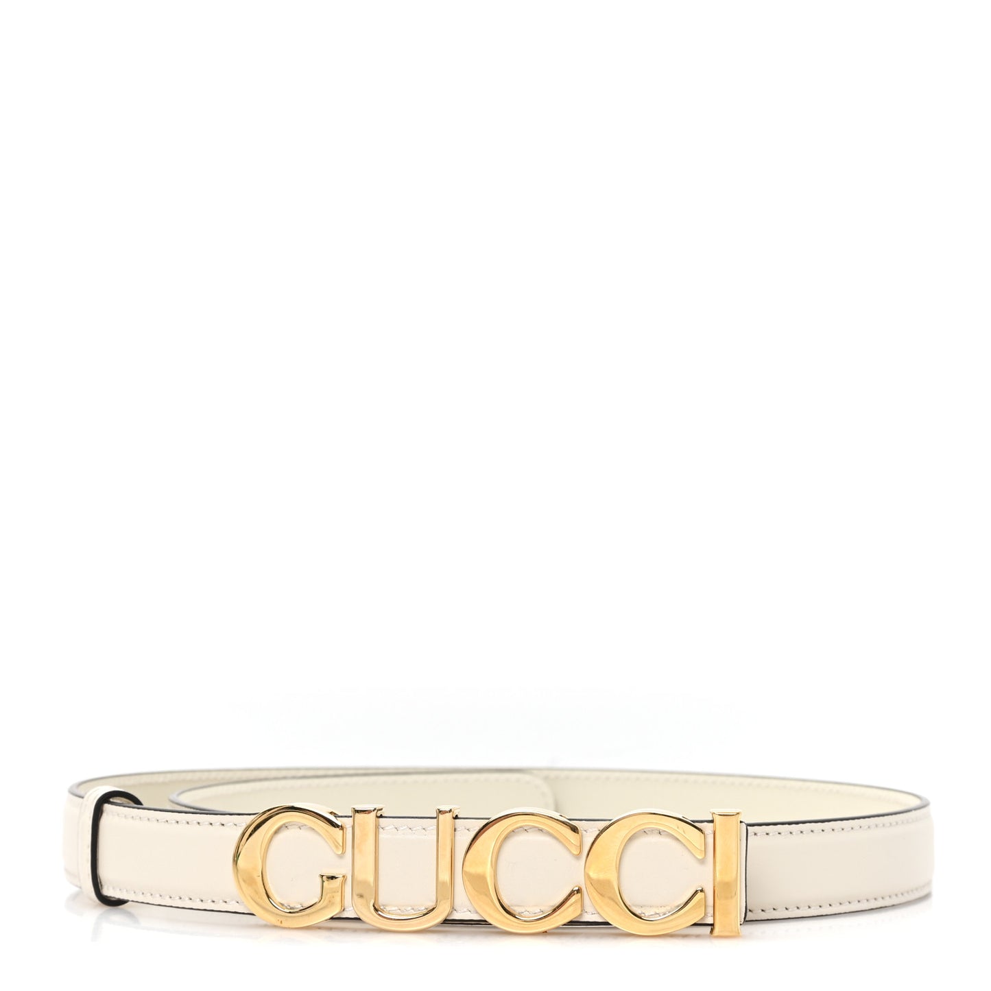 Plutone Calfskin Gucci Buckle 20mm Thin Belt 70 28 Mystic White