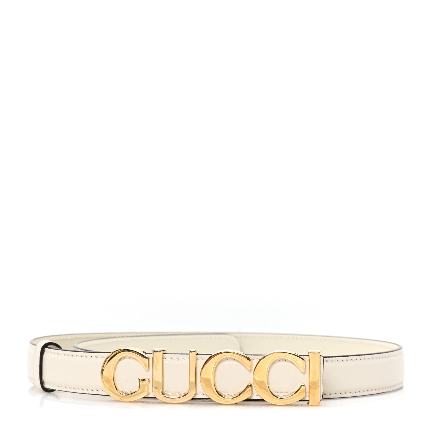 Gucci Plutone Calfskin Gucci Buckle 20mm Thin Belt 70 28 Mystic White 1 of 4