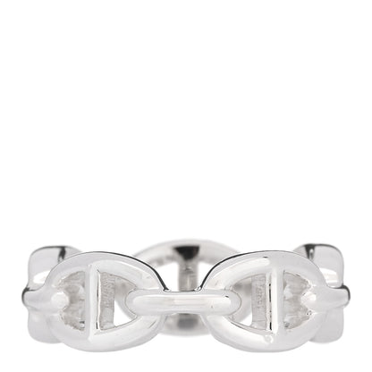 Hermes Sterling Silver PM Chaine d'Ancre Enchainee Band Ring 55 7.25 3 of 7