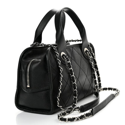 Chanel Caviar Quilted Small Deauville Bowling Bag Black 3 of 10