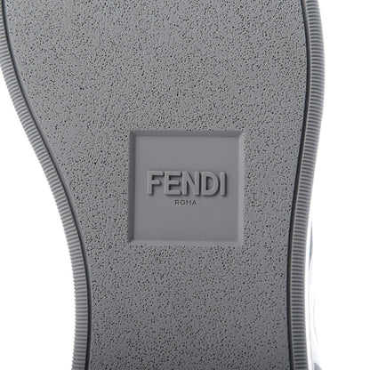 Fendi Patent Technical Mesh FF Mens Fancy Low Top Sneakers 7 Black White Grey 8 of 10