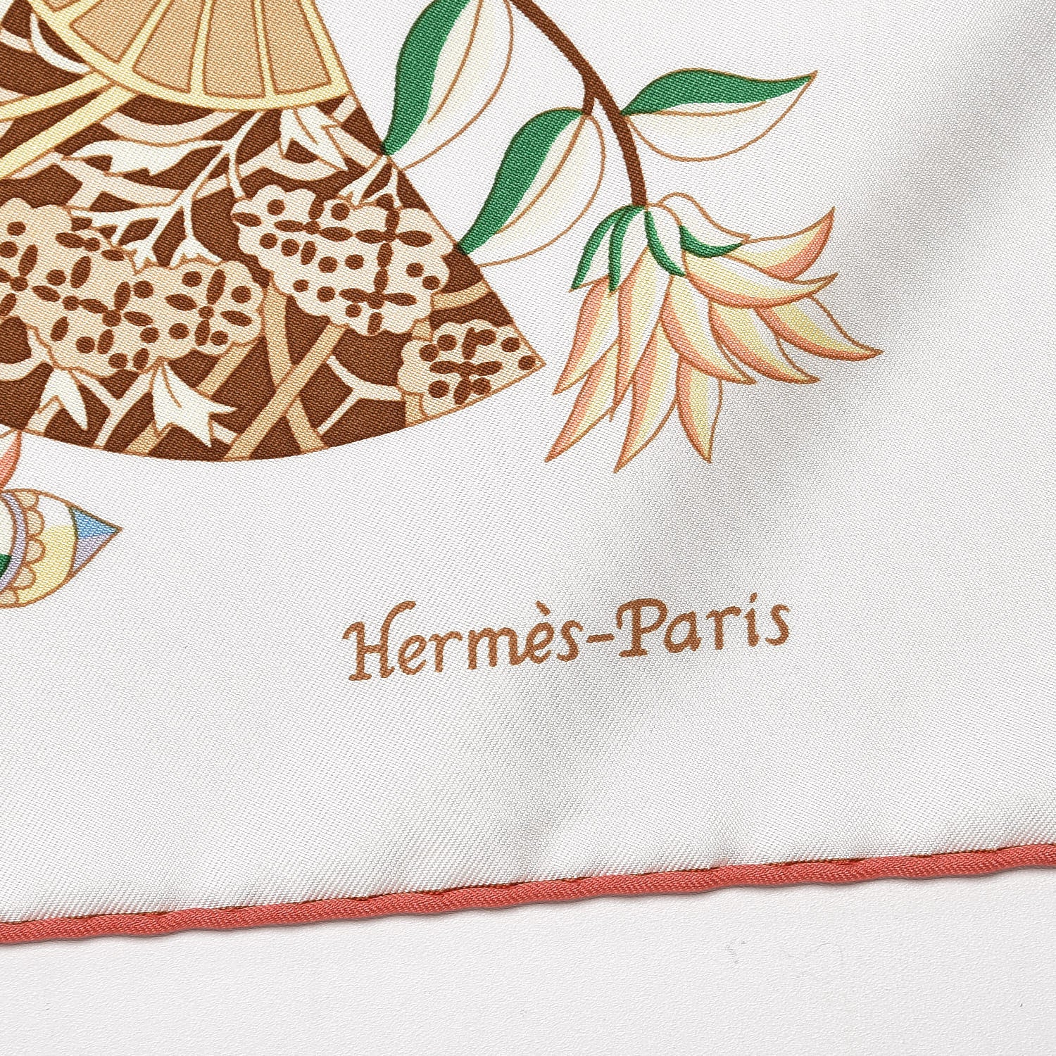 Hermes Silk Fleurs et Papillons de Tissus Scarf 90 5 of 6