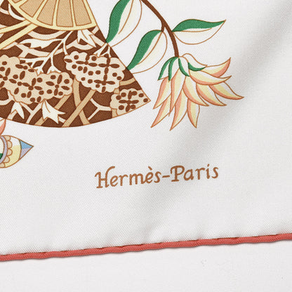 Hermes Silk Fleurs et Papillons de Tissus Scarf 90 5 of 6