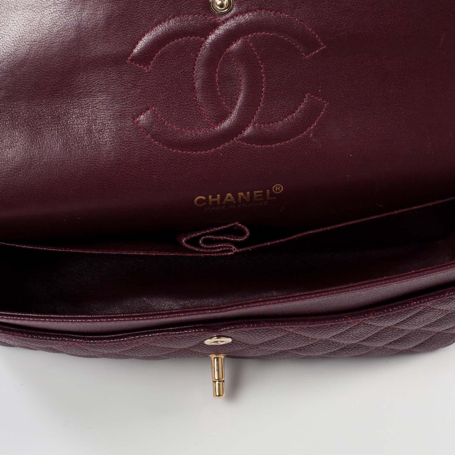 Chanel Caviar Medium Double Flap Plum 7 of 10
