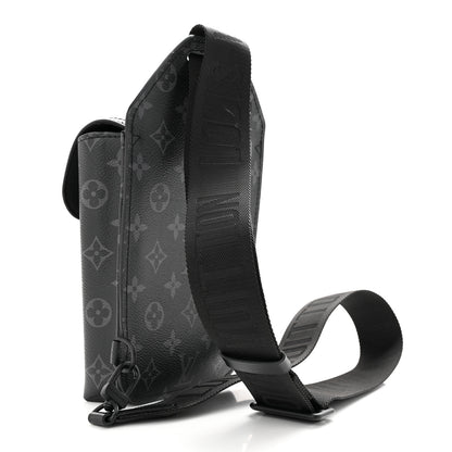 Louis Vuitton Monogram Eclipse Saumur Slingbag Black 3 of 11