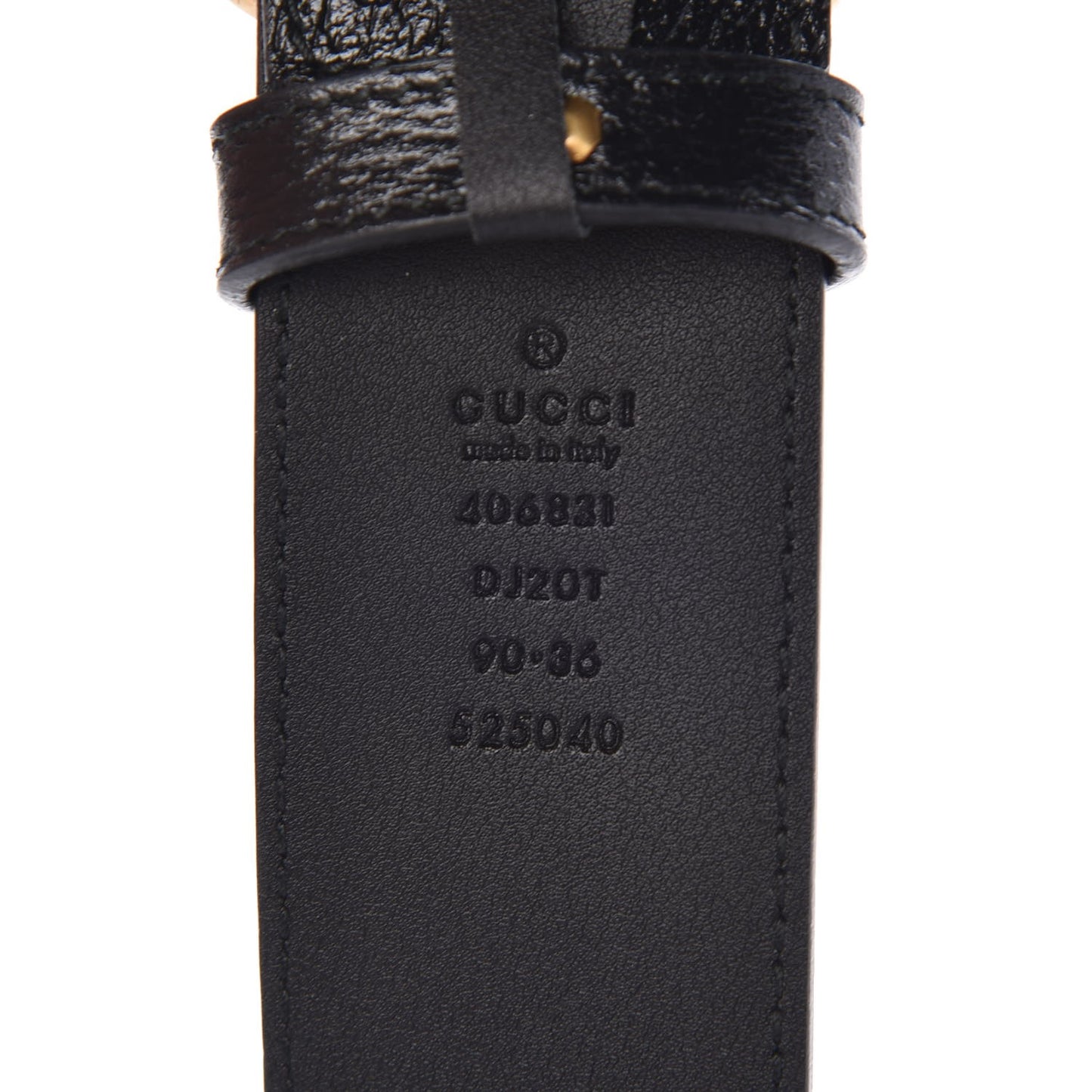 Textured Calfskin Double G 40mm Belt 90 36 Black