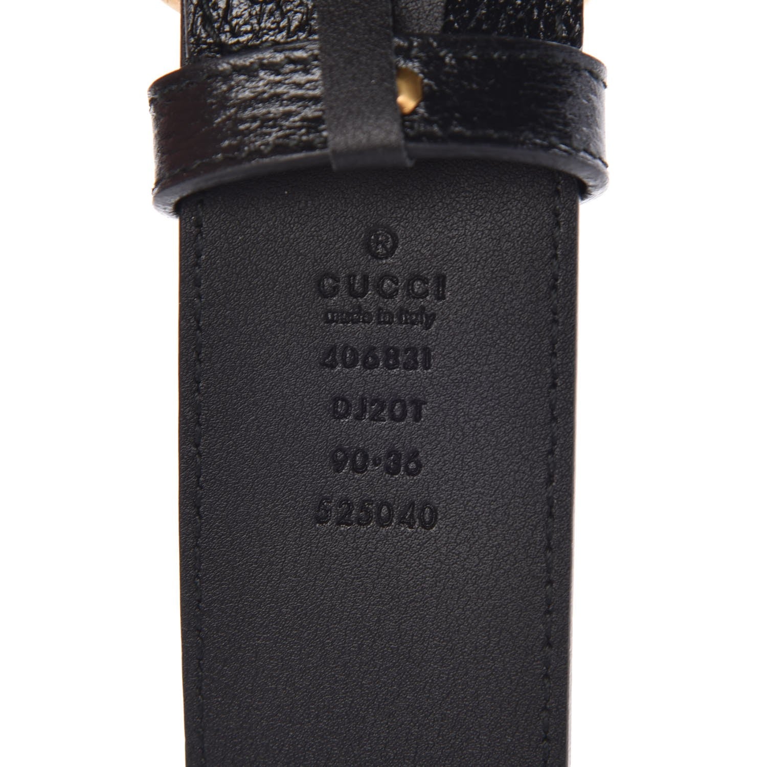 Gucci Textured Calfskin Double G 40mm Belt 90 36 Black 4 of 9