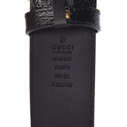 Gucci Textured Calfskin Double G 40mm Belt 90 36 Black 4 of 9