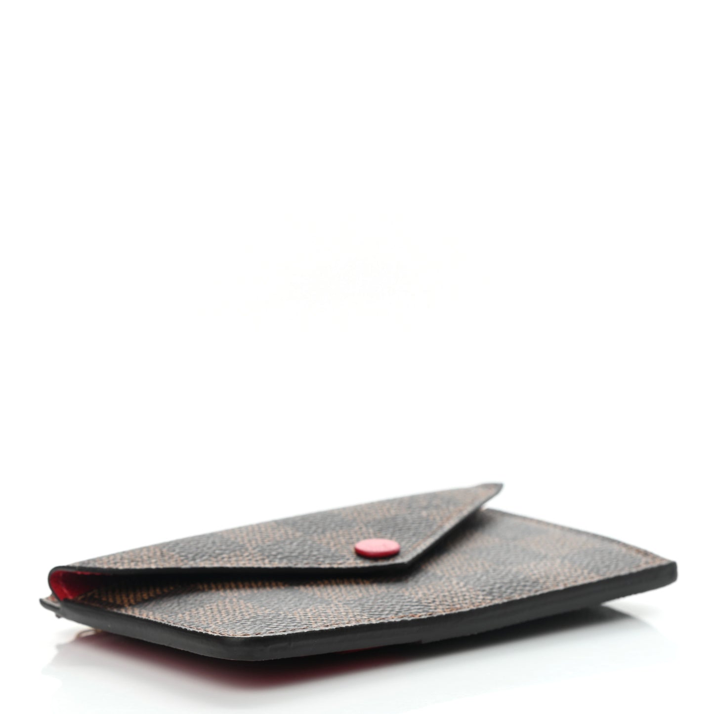 Damier Ebene Recto Verso Card Holder Red