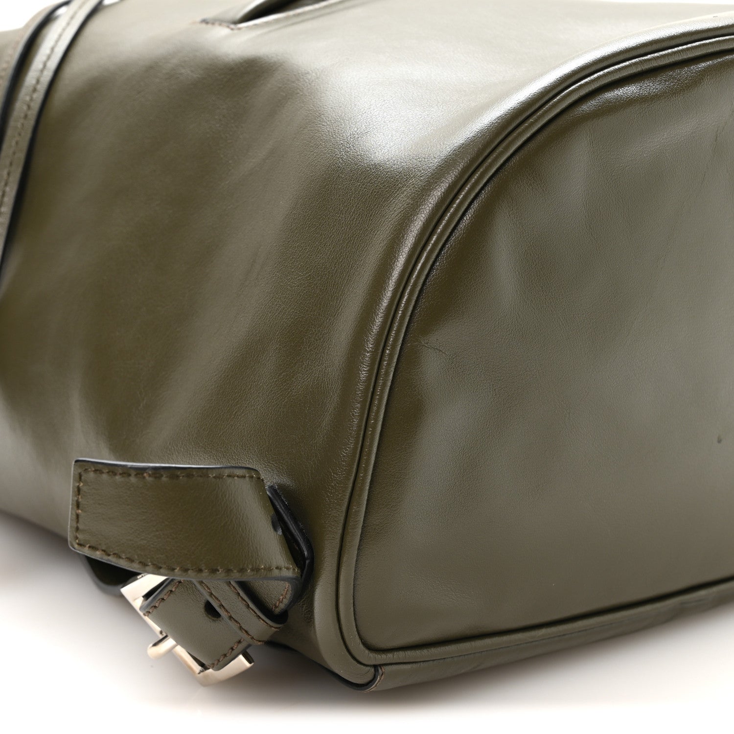 Prada Soft Calf Cinch Backpack Militare 9 of 10