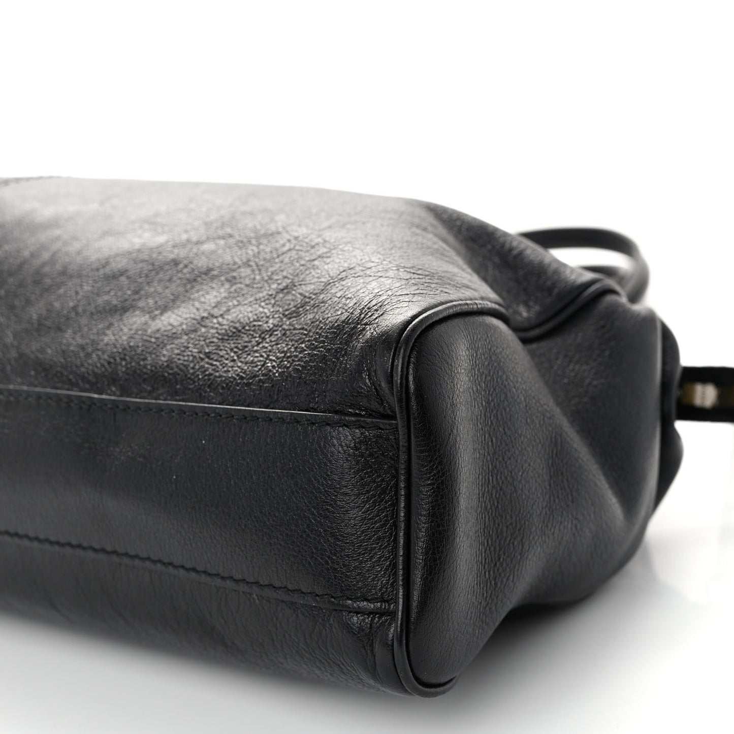 Calfskin Large Re(Belle) Top Handle Bag Black