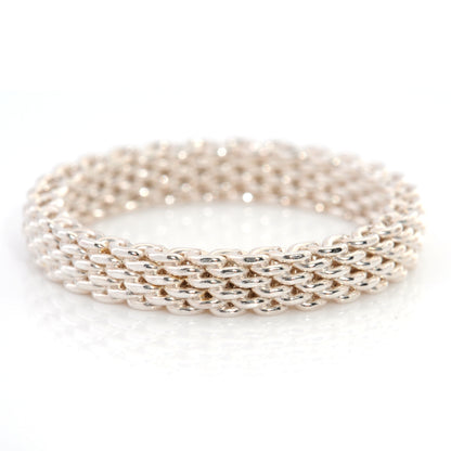 Tiffany Sterling Silver Narrow Mesh Somerset Ring 9 4 of 4
