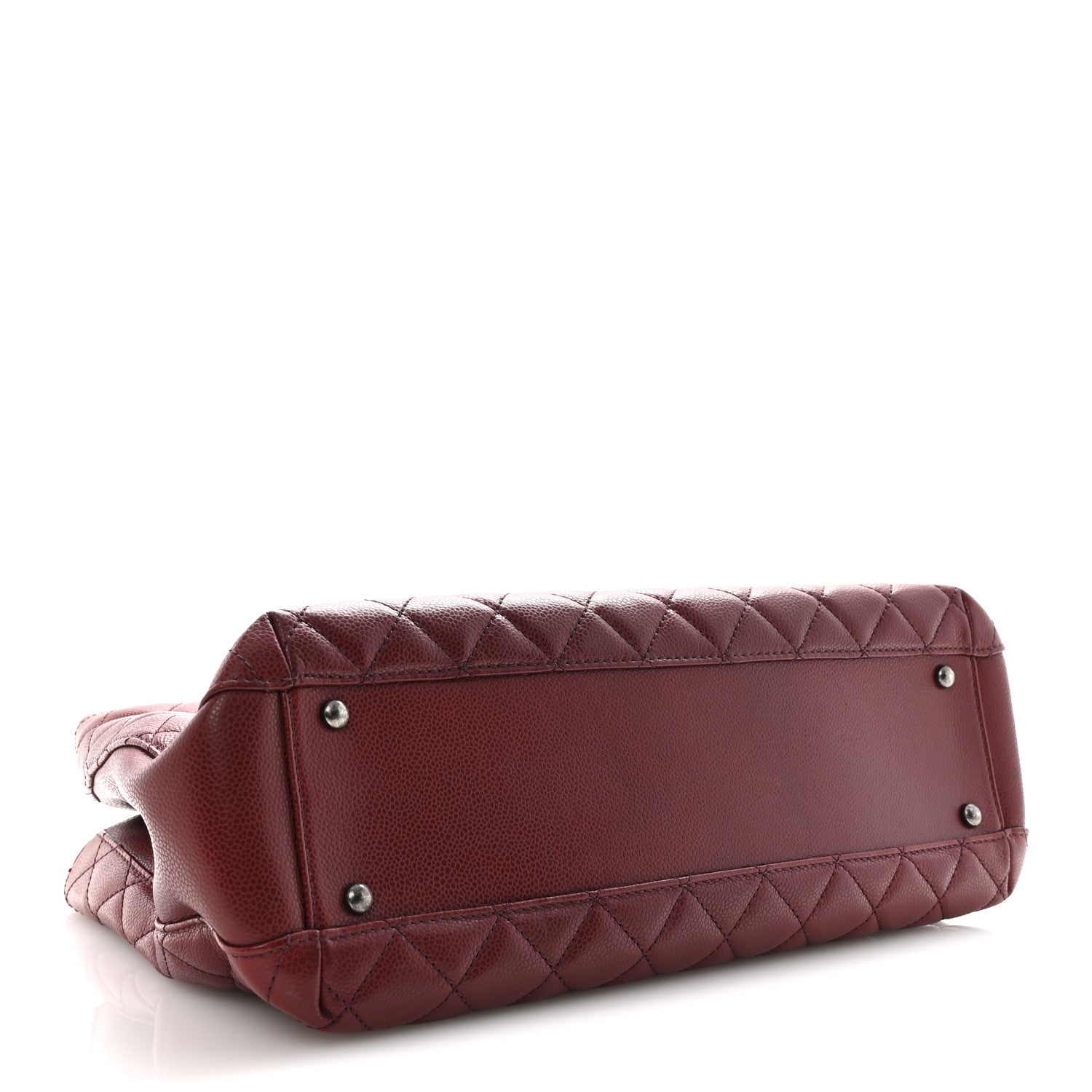 Chanel Caviar Quilted City Shopping Tote Dark Red 4 of 14