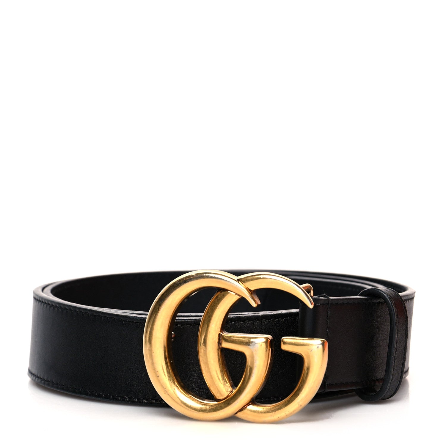 Gucci Calfskin Double G 30mm Belt 80 32 Black 1 of 5