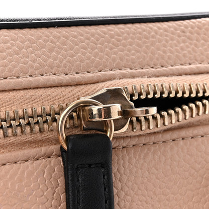 Chanel Caviar Quilted Small CC Filigree Vanity Case Beige Black 13 of 13