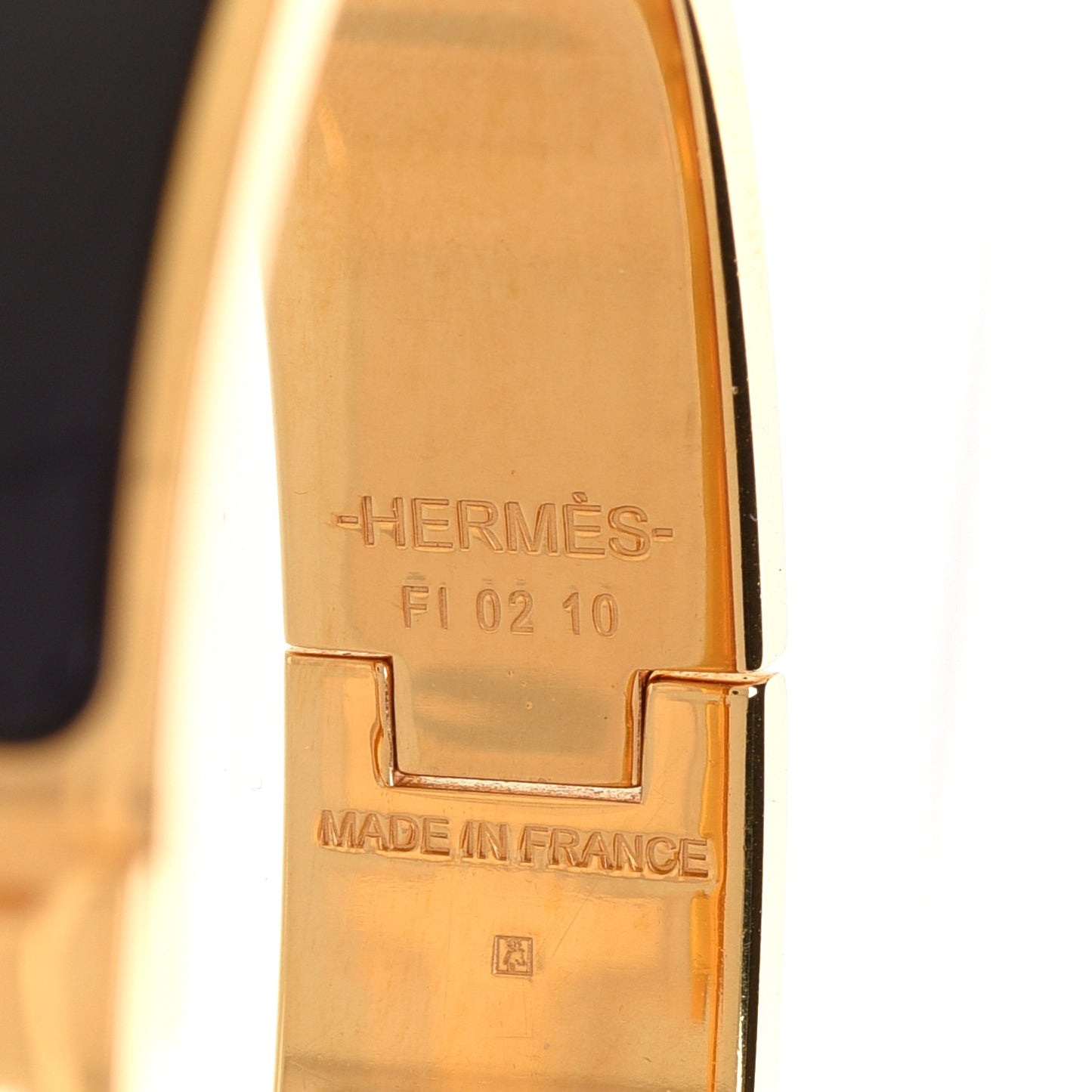 Enamel Narrow Clic Clac H Bracelet PM Black