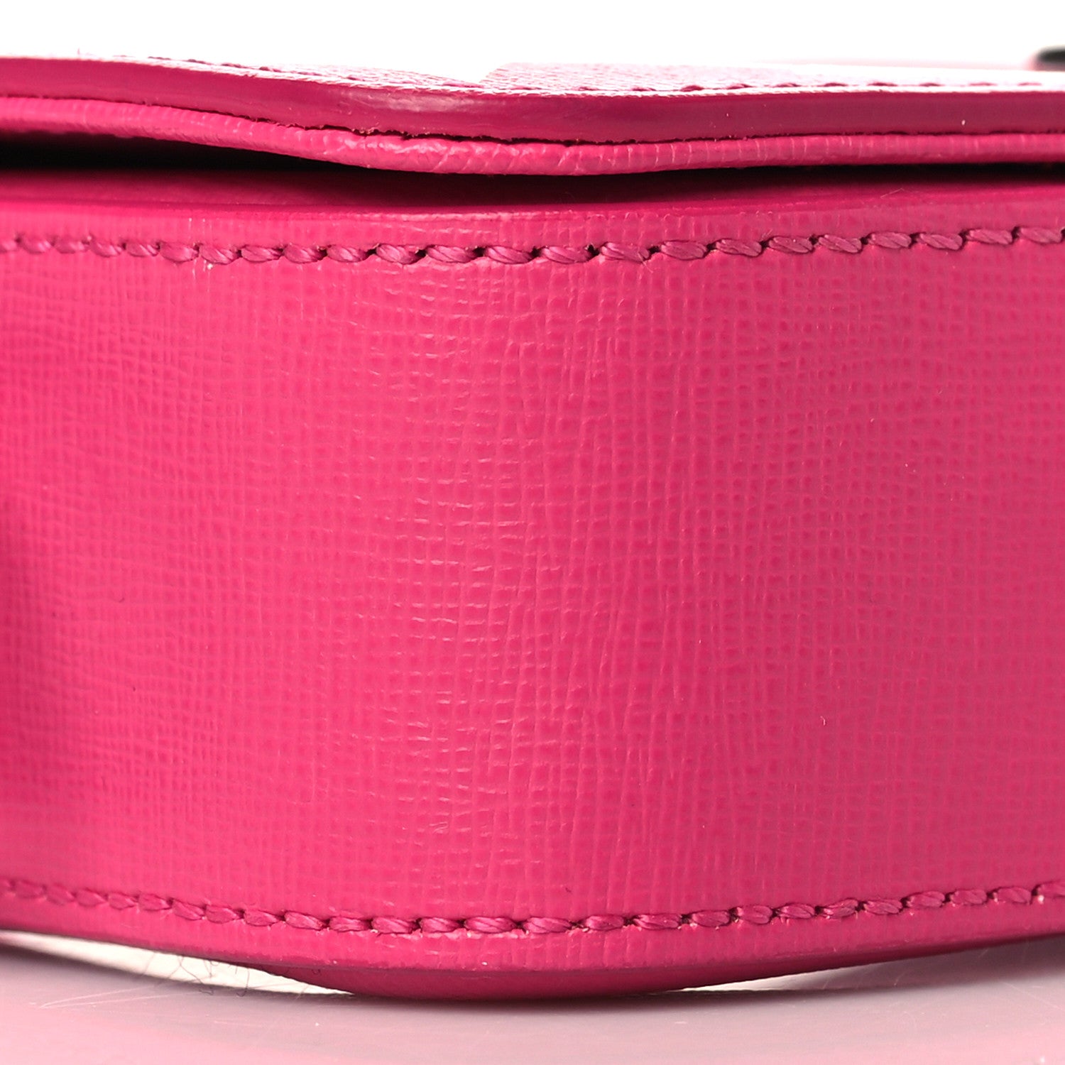 Off-White Saffiano Striped Mini Diag Binder Clip Bag Pink White 8 of 9
