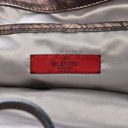 Valentino Garavani Metallic Nappa Floral Tote 6 of 14