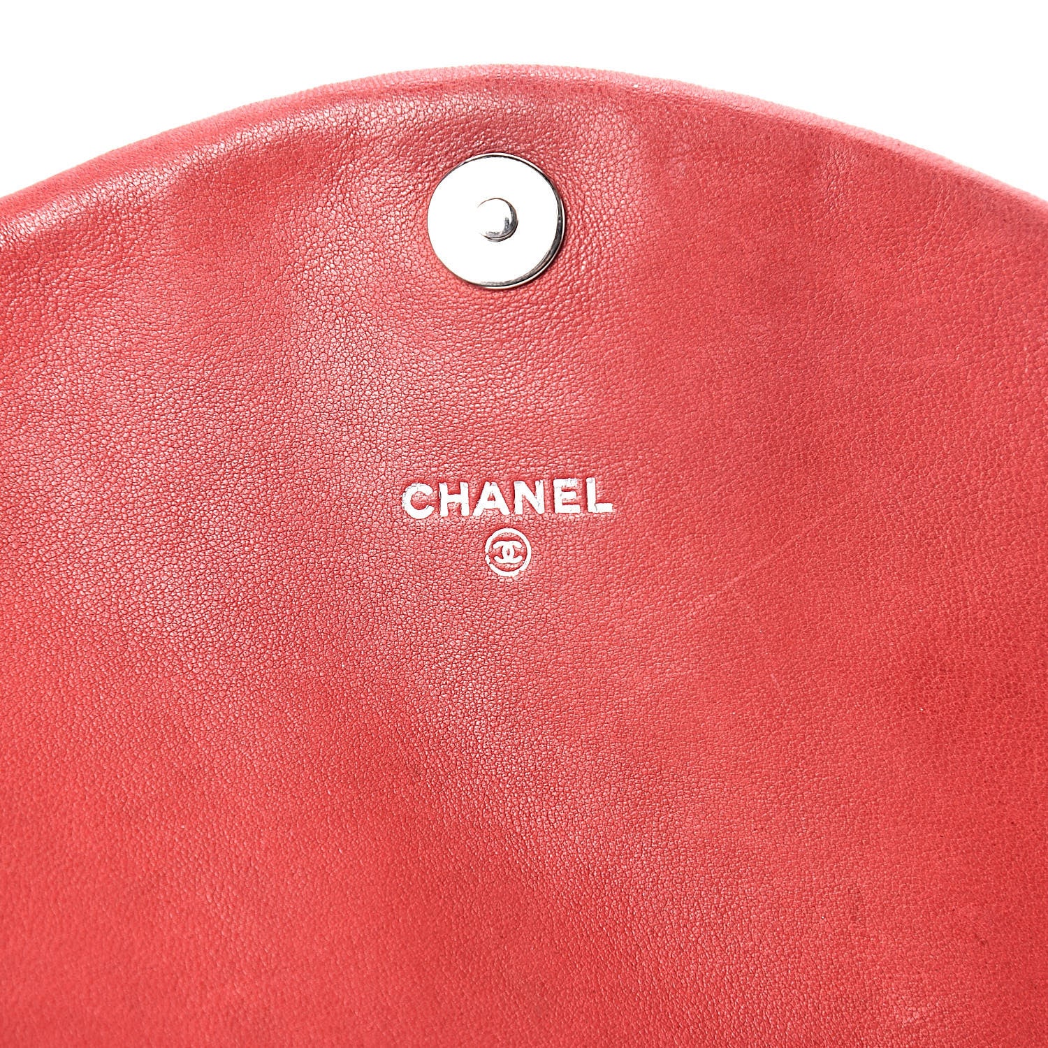 Chanel Lambskin Half Moon Wallet On Chain WOC Red 6 of 14
